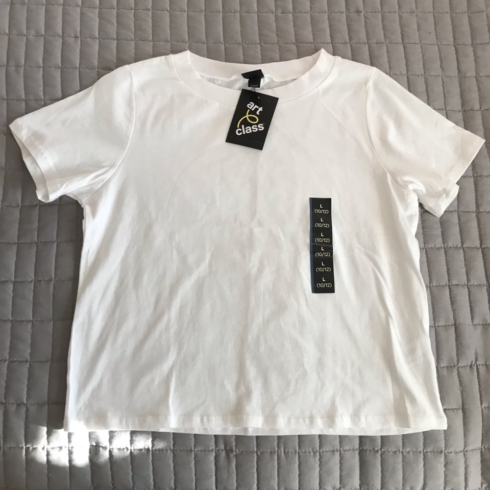 Girls White Crop Top.
